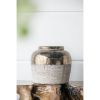 13x13x11" Round Sienna Brown Ceramic Accent Vase
