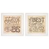 "Together / Each Other" 2-Piece Vignette by Deb Strain, White Frame