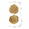 S/2 Gold Rose Hanging Wall Accents