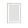 20 x 32 Inch LED Bathroom Mirror with Front and Backlight, Wall Mounted Vanity Mirror with Aluminum Frame, Anti-Fog, Memory, 3 Colors