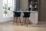 COOLMORE Swivel Bar Stools with Backrest Footrest , with a fixed height of 360 degrees
