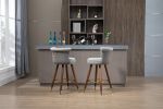 COOLMORE Swivel Bar Stools with Backrest Footrest ,with a fixed height of 360 degrees