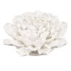 D7.3x2.8" Handmade Cream Ceramic Flower Wall Decor Accent