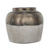 13x13x11" Round Sienna Brown Ceramic Accent Vase