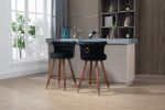 COOLMORE Swivel Bar Stools with Backrest Footrest , with a fixed height of 360 degrees