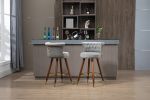 COOLMORE Swivel Bar Stools with Backrest Footrest ,with a fixed height of 360 degrees