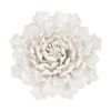 D7.3x2.8" Handmade Cream Ceramic Flower Wall Decor Accent