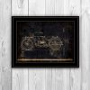 "Motor Bike Patent I" by Cloverfield & Co, Ready to Hang Framed Print, Black Frame