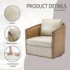 COOLMORE Swivel Barrel Chair, Comfy Round Accent Sofa Chair for Living Room, 360 Degree Swivel Barrel Club Chair, Leisure Arm Chair for Nursery, Hotel