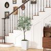 Artificial Olive Tree 5FT with Pot and Moss, Artificial Plants for Home Office Decor