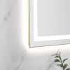 20 x 32 Inch LED Bathroom Mirror with Front and Backlight, Wall Mounted Vanity Mirror with Aluminum Frame, Anti-Fog, Memory, 3 Colors