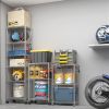 Heavy Duty Storage Shelves 72.83" H Wire Shelving Unit with Wheels 1020LBS NSF Metal Shelves for Storage Adjustable Garage Storage Rack Pantry Shelf C